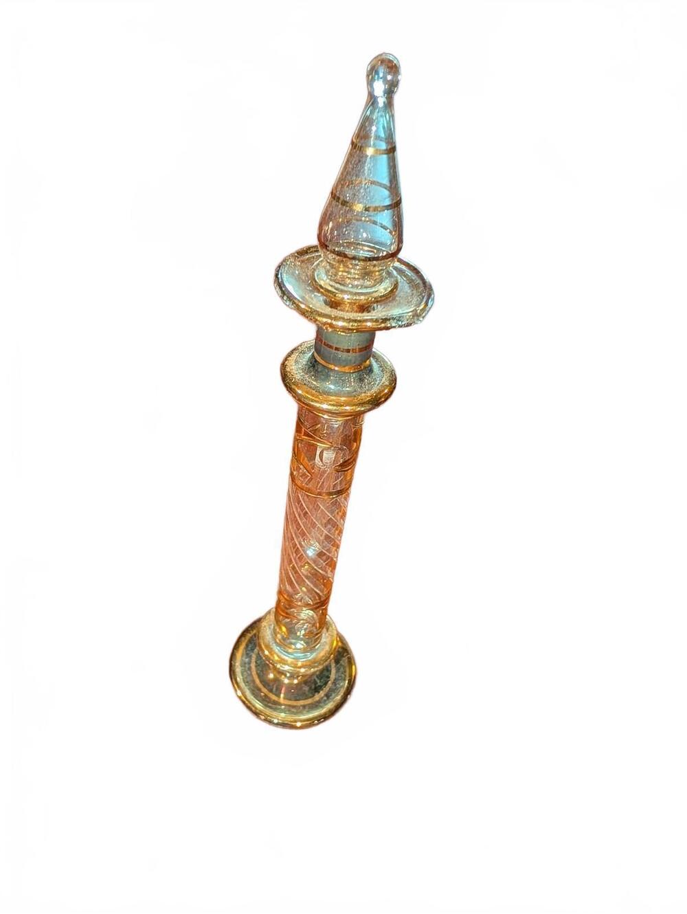 Vintage Decorative Glass Perfume Bottle with Stopper